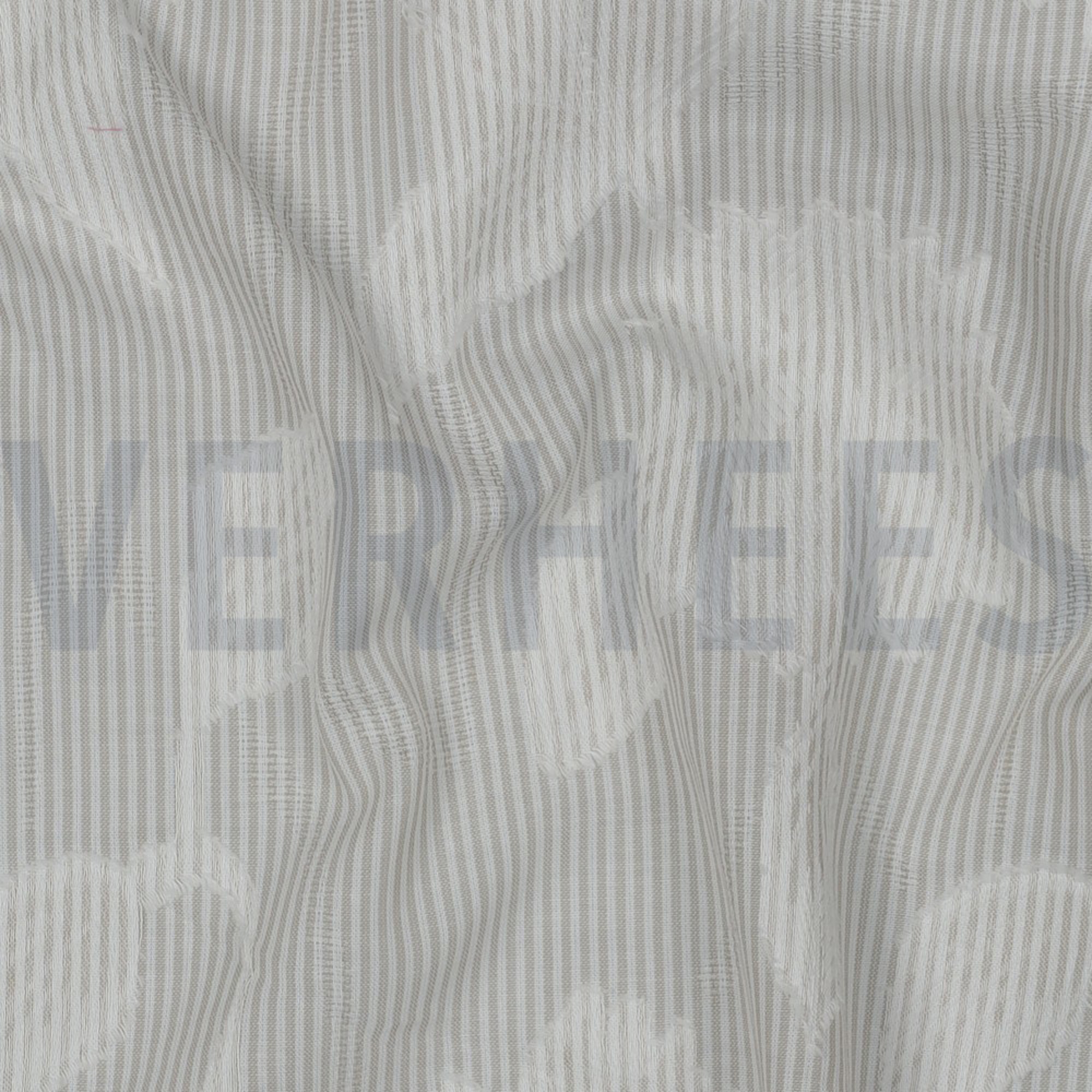 COTON TEINT FIL RAYURES JACQUARD FLEURS SABLE (high resolution) #2