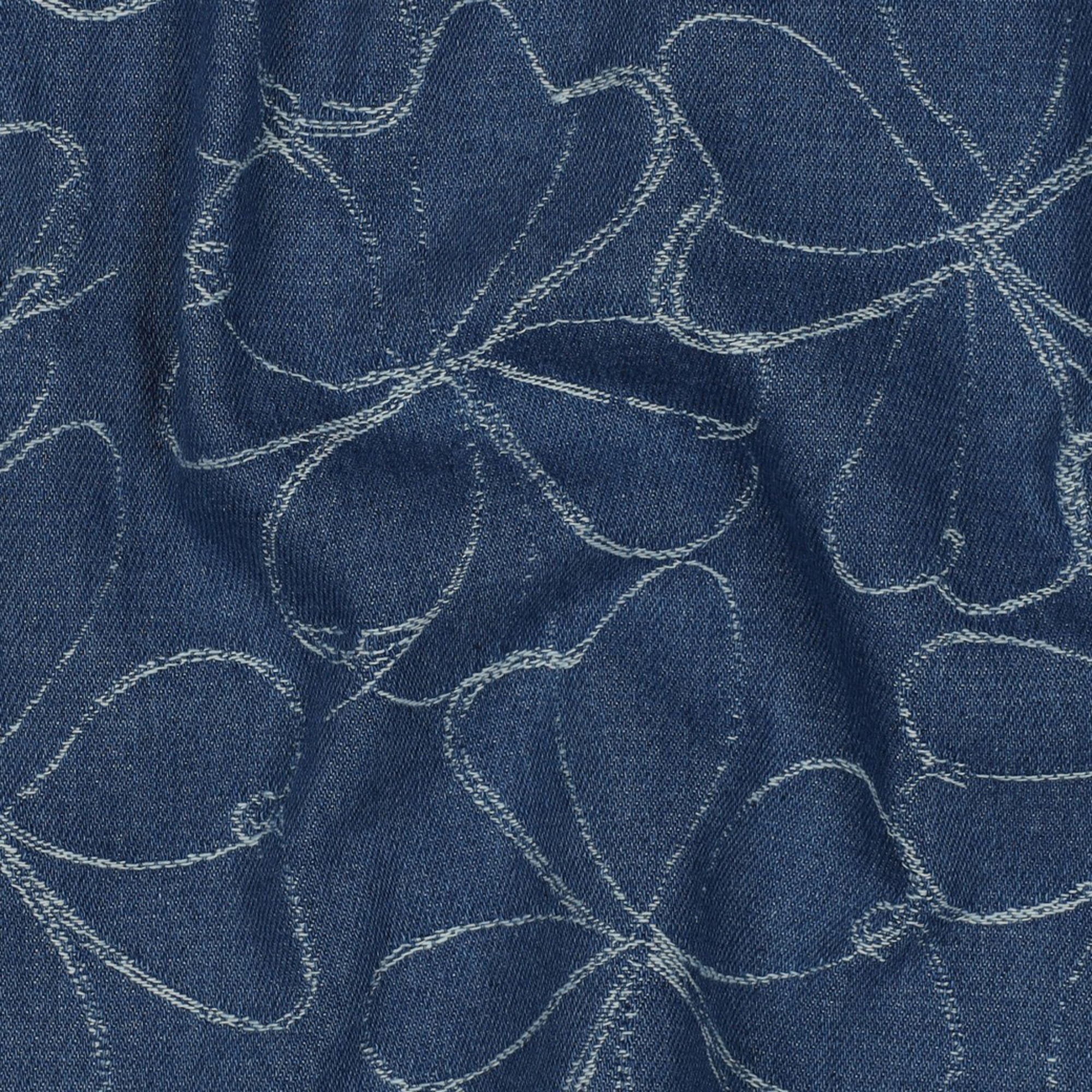 DENIM JACQUARD FLOWERS INDIGO (high resolution) #2