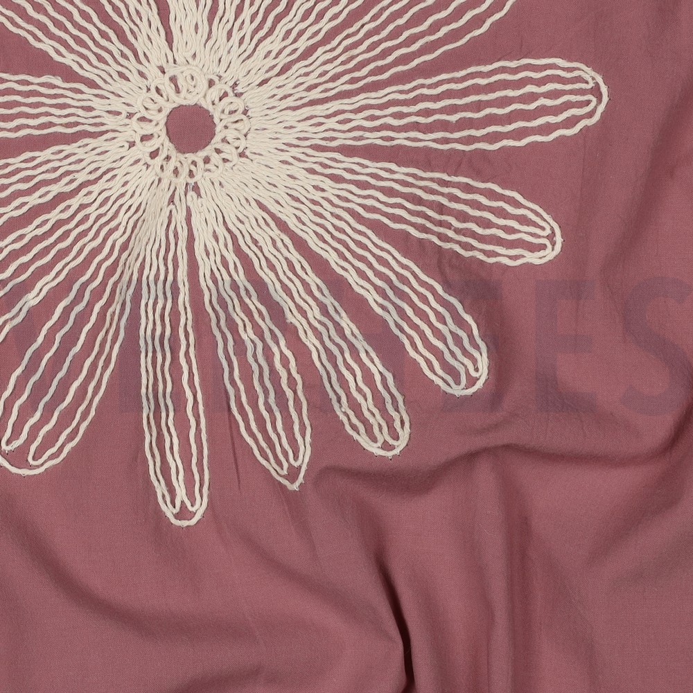 COTTON EMBROIDERY FLOWERS MAUVE #7