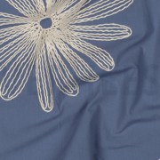 KATOEN EMBROIDERY BLOEMEN JEANSBLAUW (thumbnail) #2