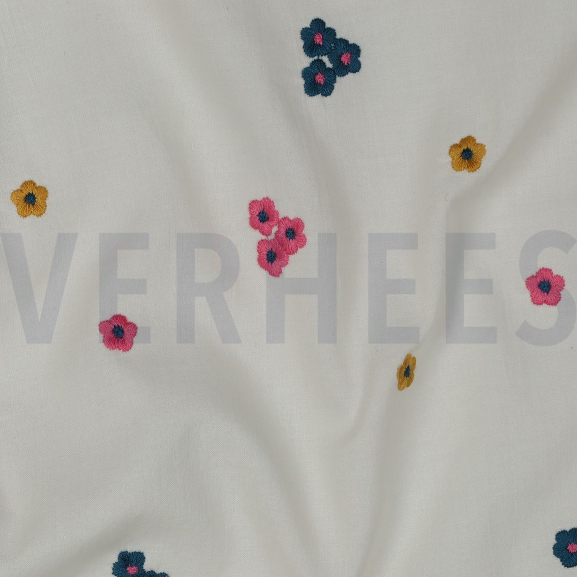 COTTON VOILE EMBROIDERY FLOWERS PINK (high resolution) #2