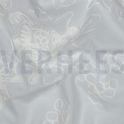 COTTON VOILE EMBROIDERY FLOWERS WHITE (thumbnail) #2