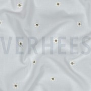 COTON VOILE BRODERIE FLEURS LUREX BLANC (thumbnail) #2