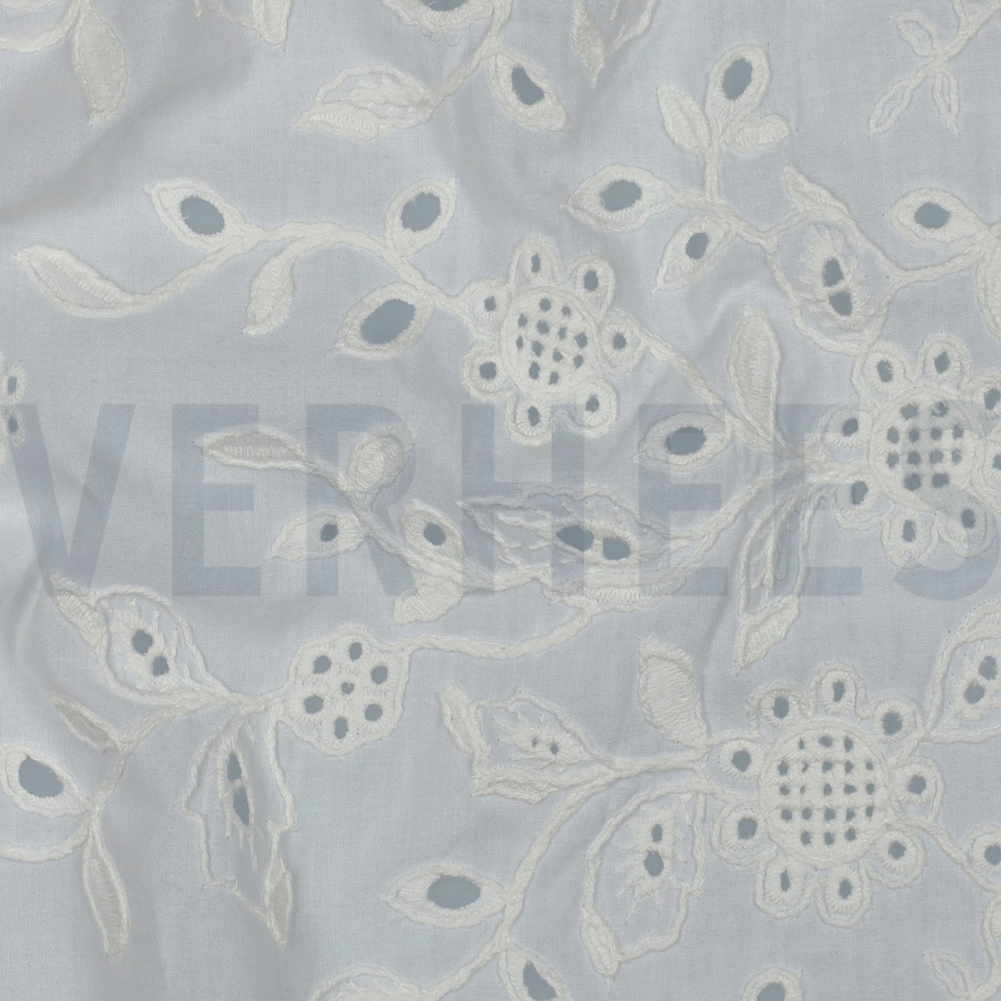 KATOEN VOILE EENZIJDIGE RAND EENZIJDIGE GOLFRAND WIT (high resolution) #2