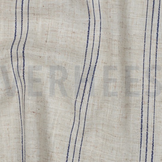LINEN VISCOSE STRIPES BLUE #7