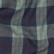 LEINEN VISKOSE GARNGEFÄRBTE KAROS GRÜN (thumbnail) #2