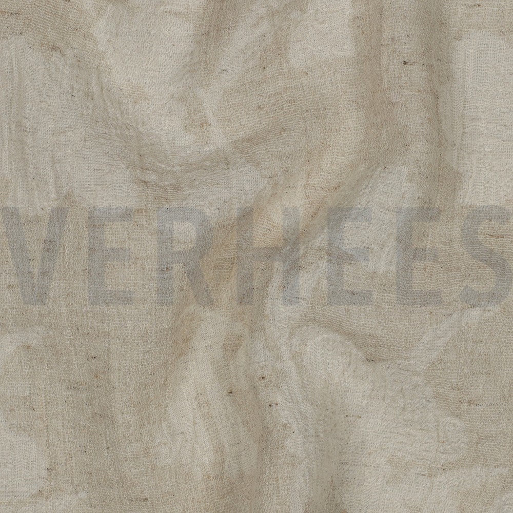 LIN COTON JACQUARD FLEURS NATUREL #7