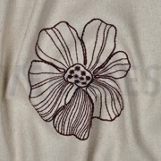 LEINEN VISKOSE STICKEREI BLUMEN NATUR (thumbnail) #2