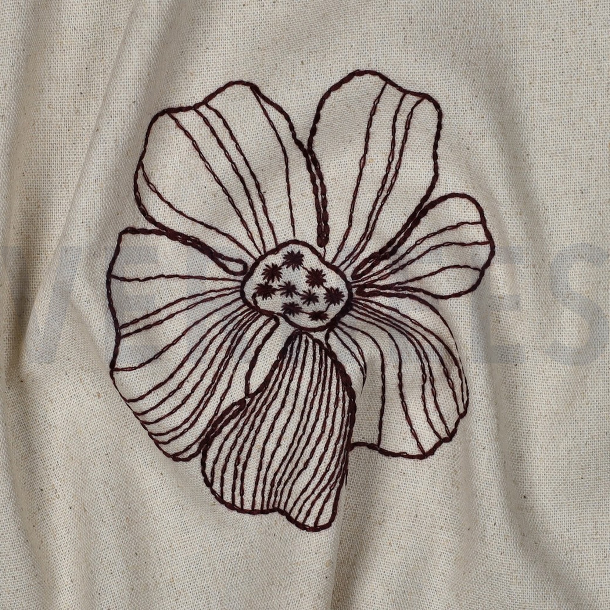 LEINEN VISKOSE STICKEREI BLUMEN NATUR (high resolution) #2