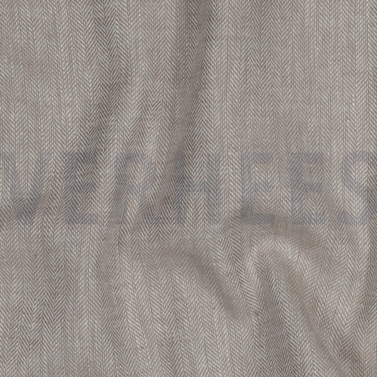 LINEN COTTON HERRINGBONE BEIGE #7
