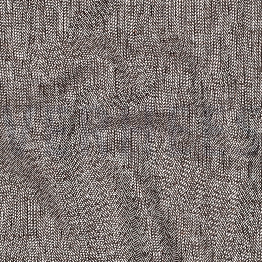 LIN COTON CHEVRON BRUN #7