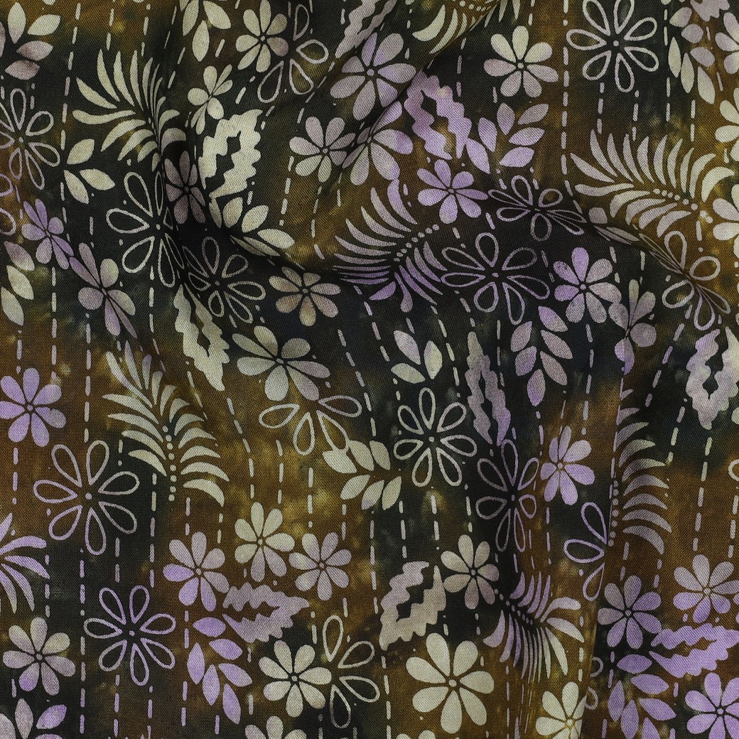 HANDGEFERTIGTE BATIK VISKOSE GRÜN #7