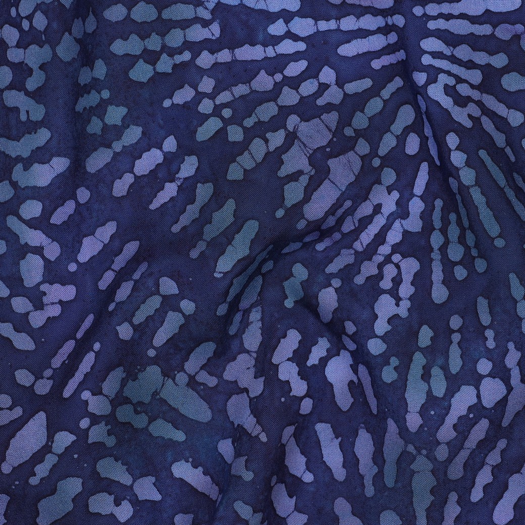 HANDGEMAAKTE BATIK VISCOSE MARINEBLAUW #7