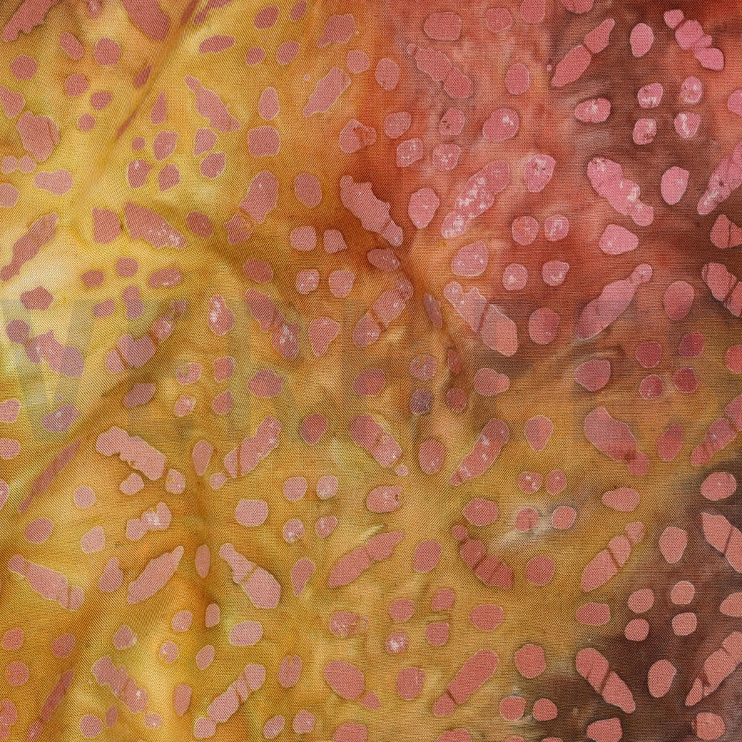 HANDGEFERTIGTE BATIK VISKOSE GELB #7