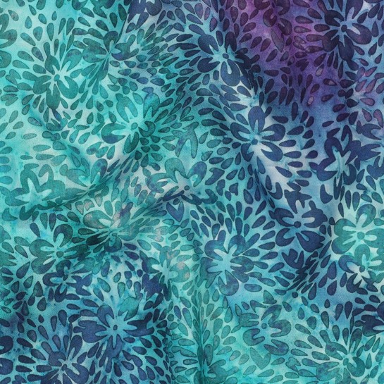 HANDCRAFTED BATIK VISCOSE TURQUOISE #7