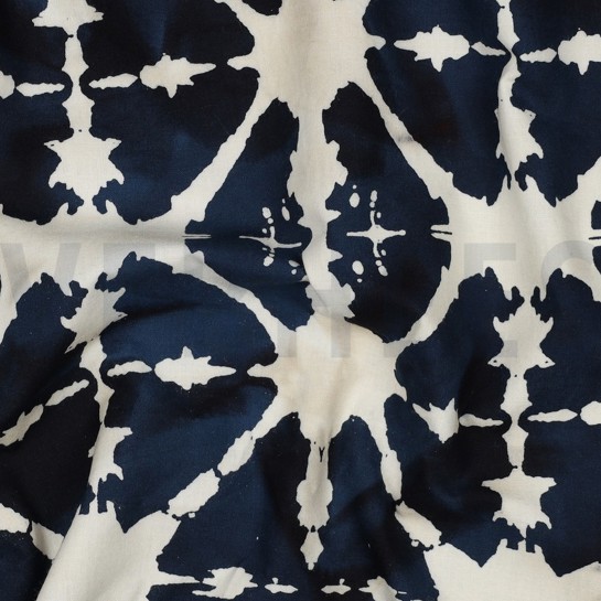 HANDCRAFTED BATIK COTTON NAVY #7