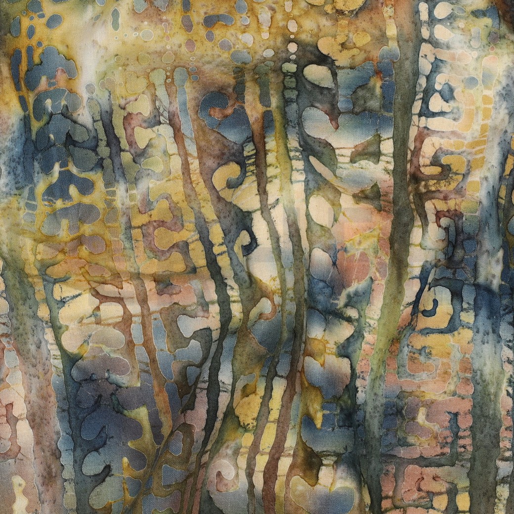 HANDGEFERTIGTE BATIK BAUMWOLLE GRÜN #7
