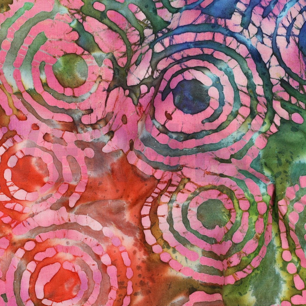 BATIK COTON FAIT MAIN MULTICOLORE #7
