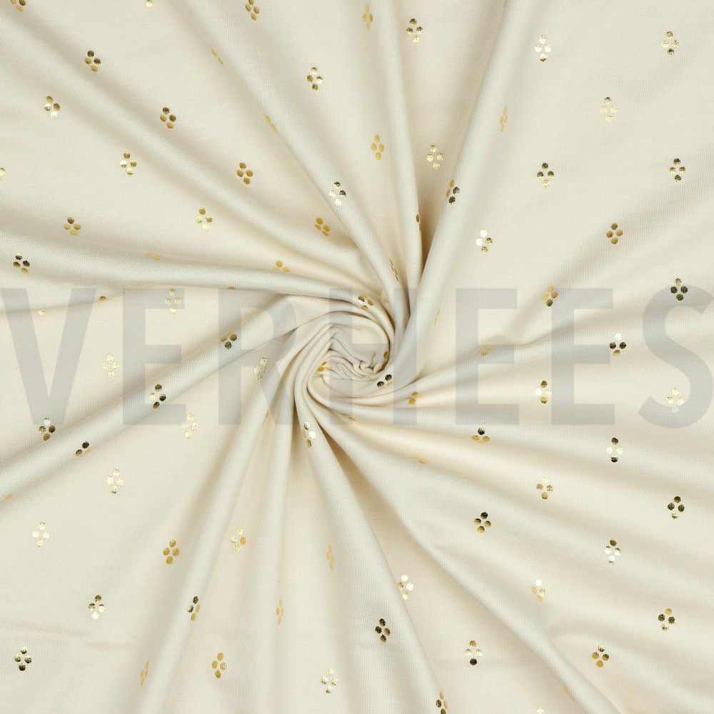 JERSEY FOIL DOTS SAND #7