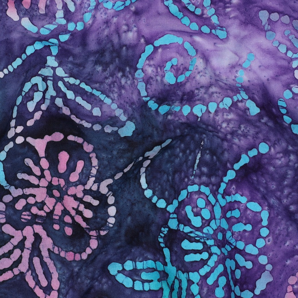 BATIK COTON FAIT MAIN VIOLET #7