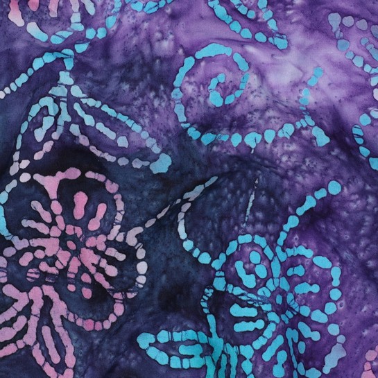 HANDCRAFTED BATIK COTTON PURPLE #7