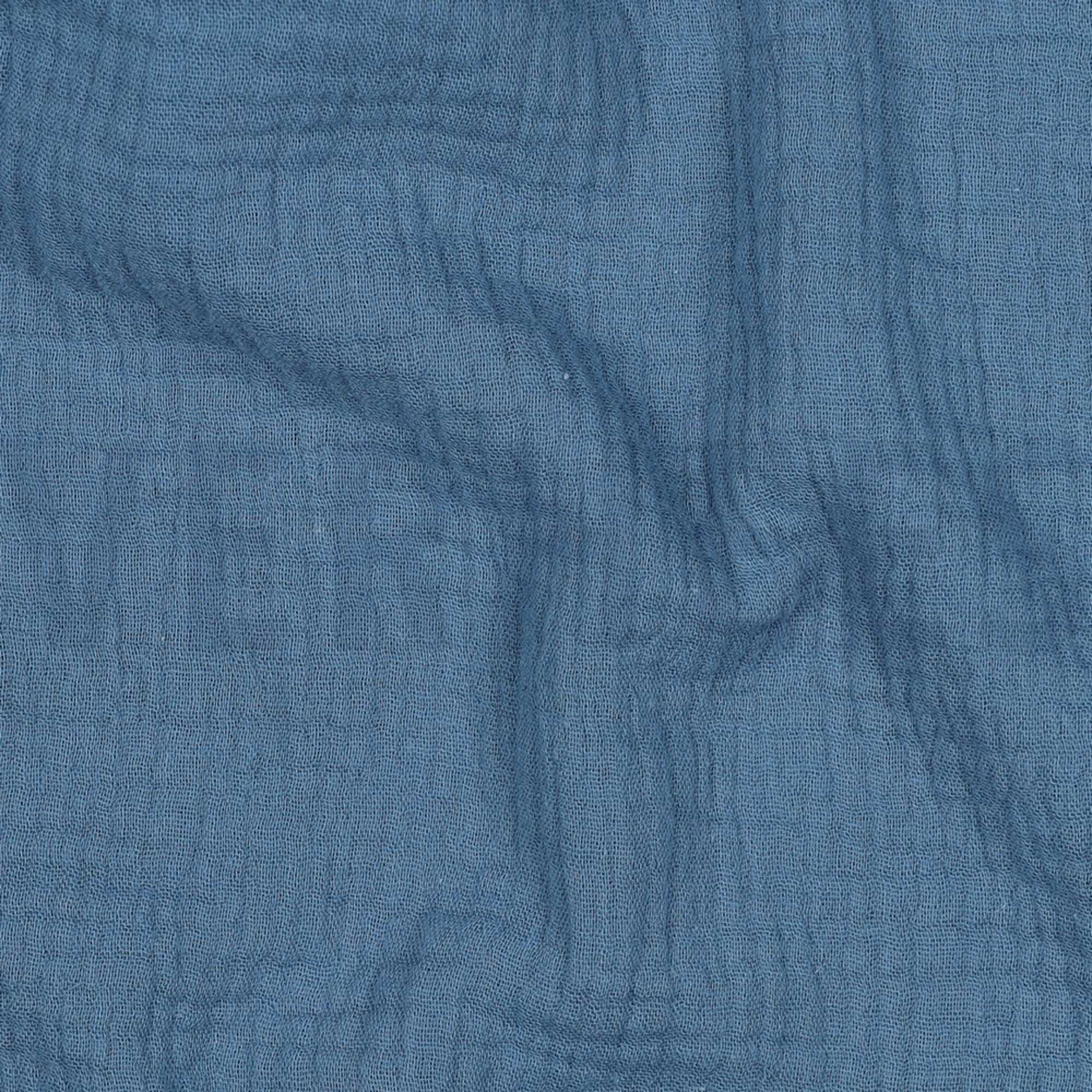 DOUBLE GAZE DE COTON GOTS INDIGO (high resolution) #2