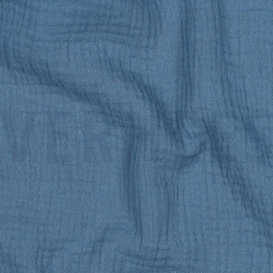 DOUBLE GAZE DE COTON GOTS INDIGO #7