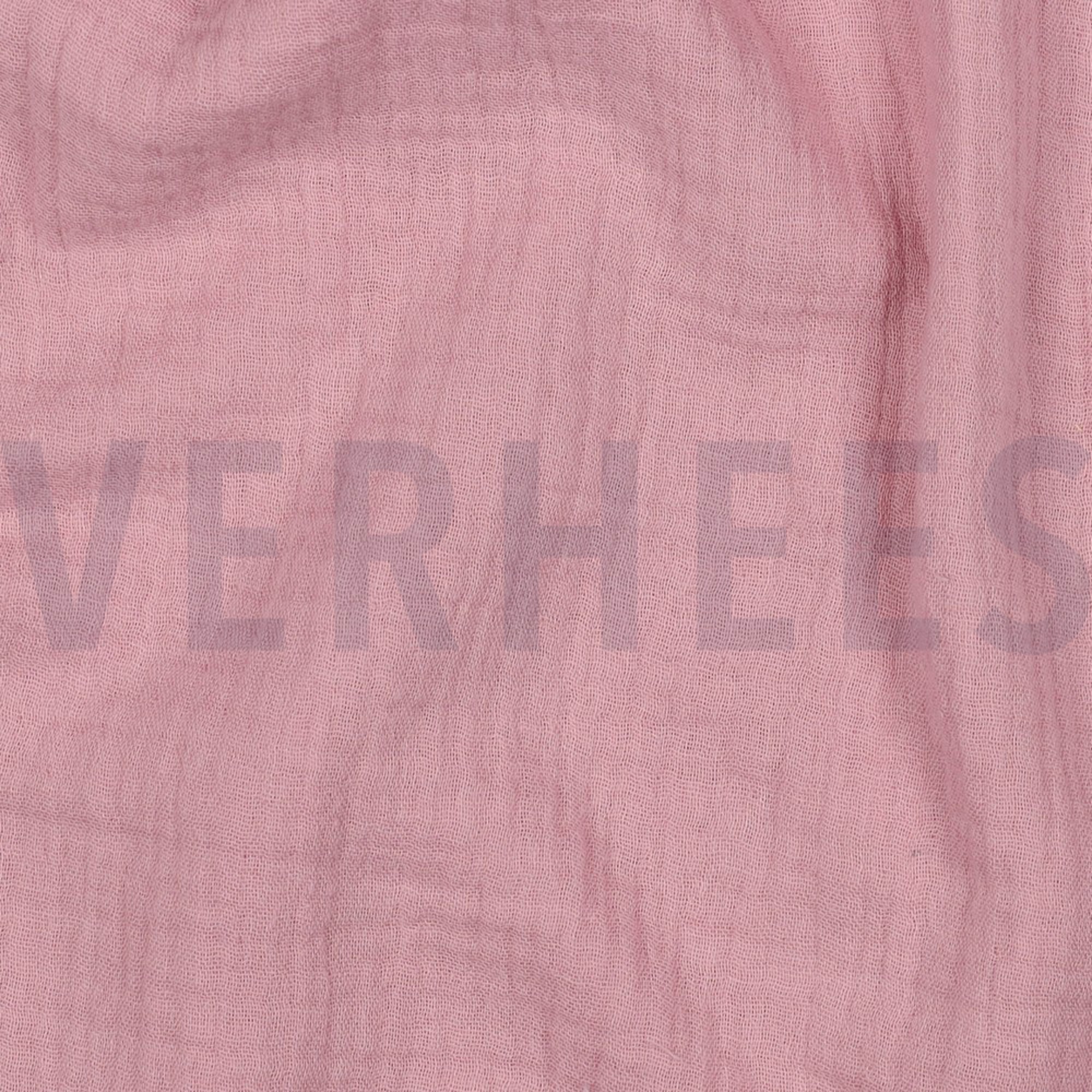 DOUBLE GAZE DE COTON GOTS VIEUX ROSE (high resolution) #2