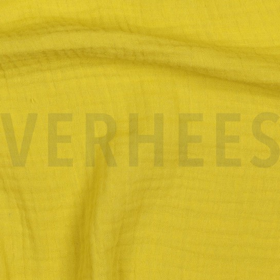 DOUBLE GAZE DE COTON GOTS JAUNE BANANE #7