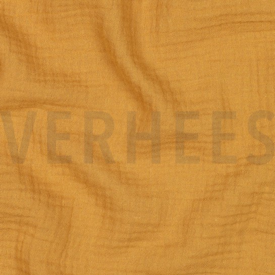 DOUBLE GAZE DE COTON GOTS OCRE FONCÉ #7