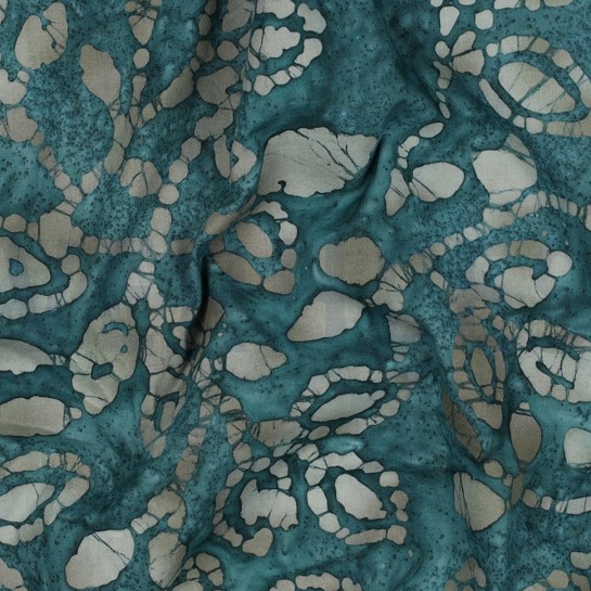 HANDCRAFTED BATIK COTTON DARK PETROL #7