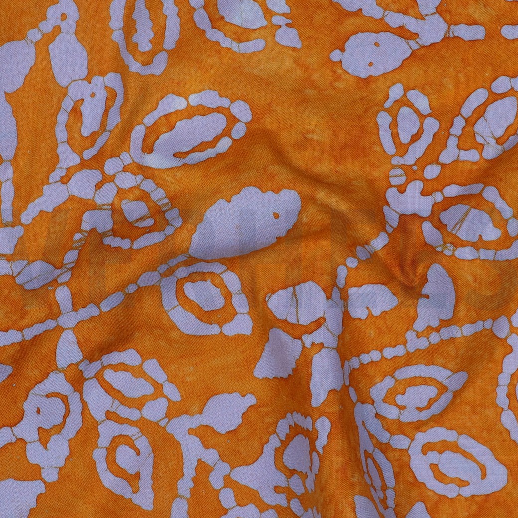 HANDGEFERTIGTE BATIK BAUMWOLLE ORANGE #7