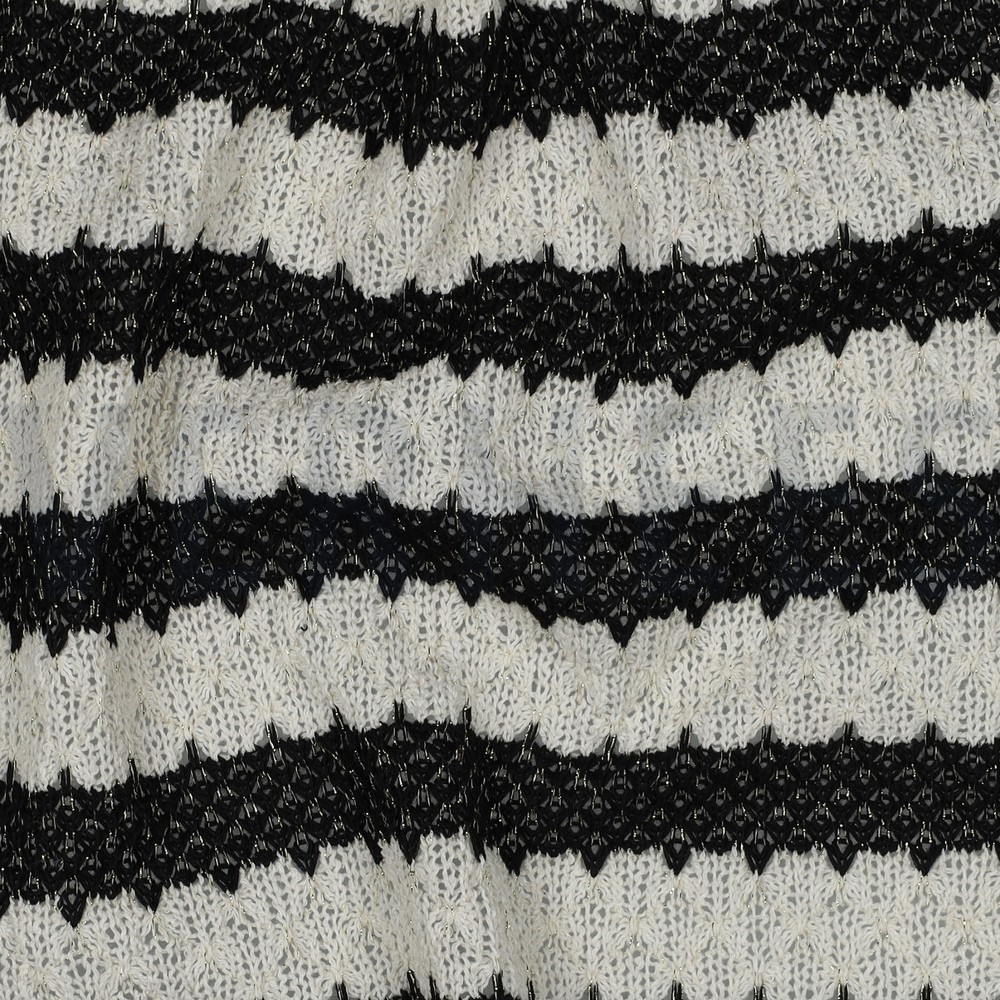 STRICK JACQUARD SCHWARZ GOLD LUREX #7