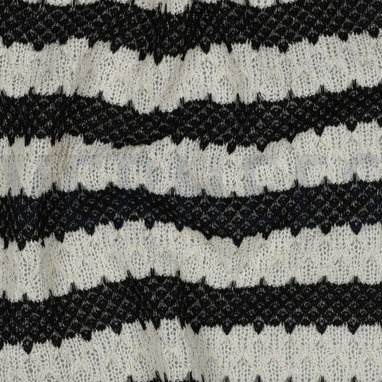 STRICK JACQUARD SCHWARZ GOLD LUREX #7