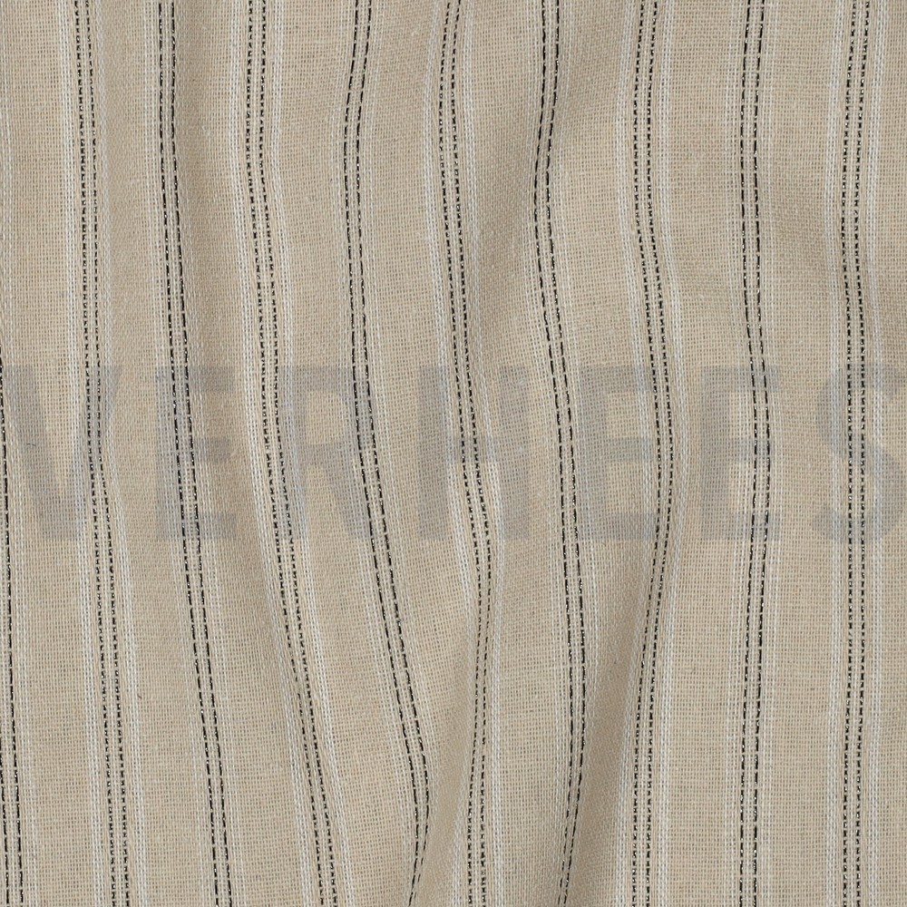 LINEN VISCOSE LUREX STRIPES ECRU #7