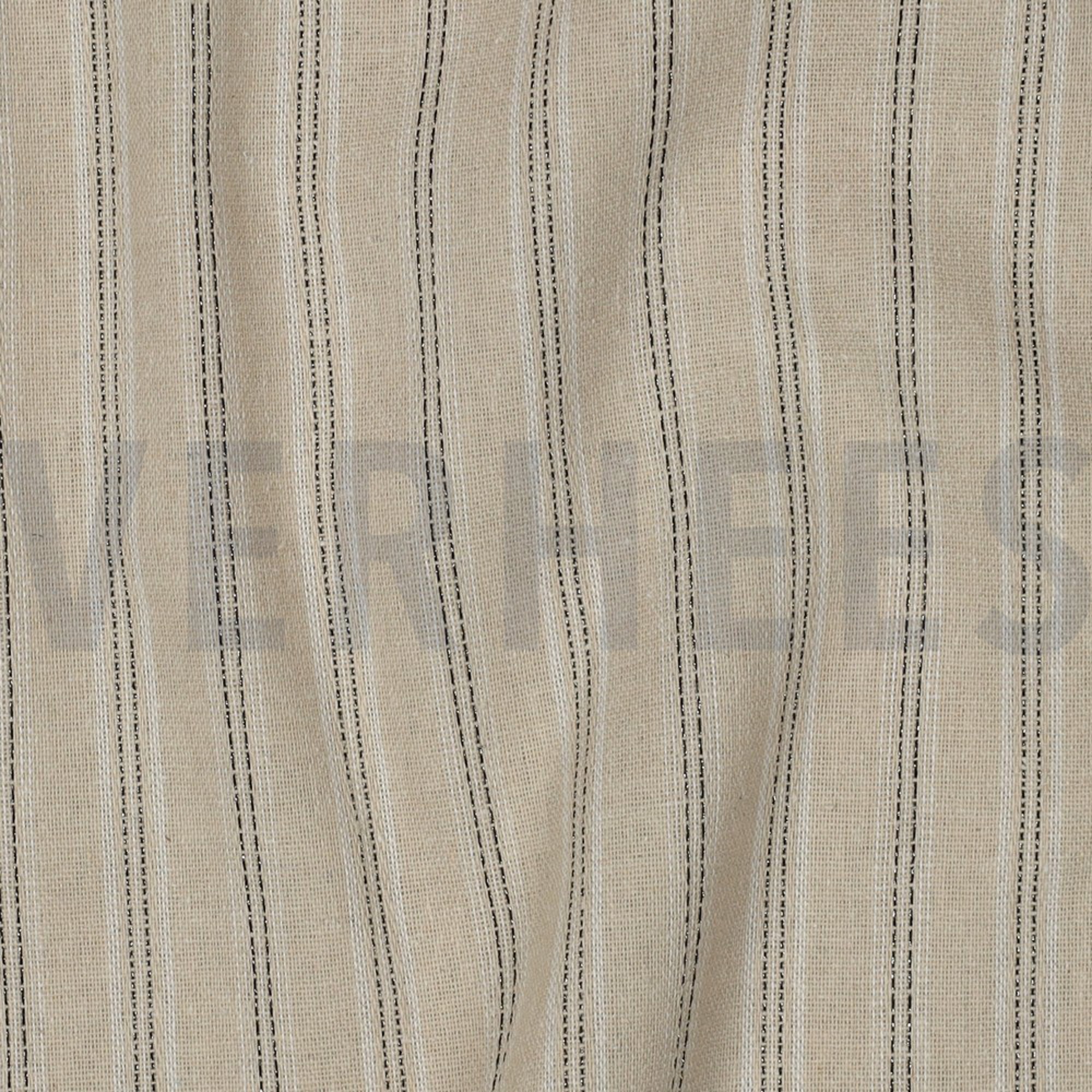 LINEN VISCOSE LUREX STRIPES ECRU (high resolution) #2