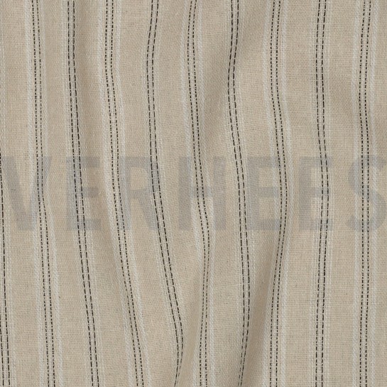 LINEN VISCOSE LUREX STRIPES ECRU #7