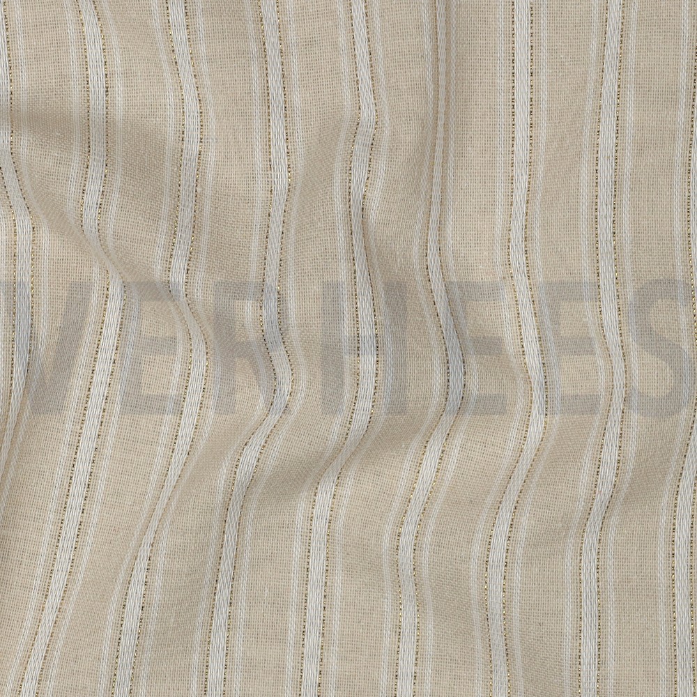 LEINEN VISKOSE LUREX STREIFEN ECRU #7
