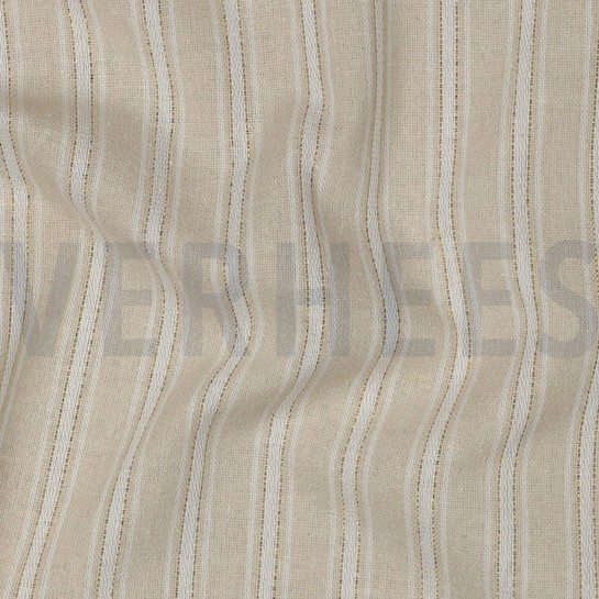 LEINEN VISKOSE LUREX STREIFEN ECRU #7