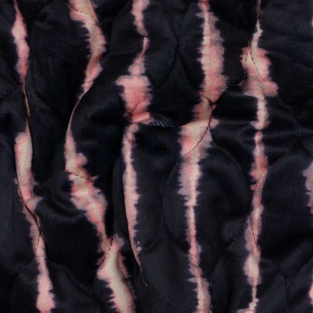 STEPPED VELVET DIGITAL STRIPES NAVY #7