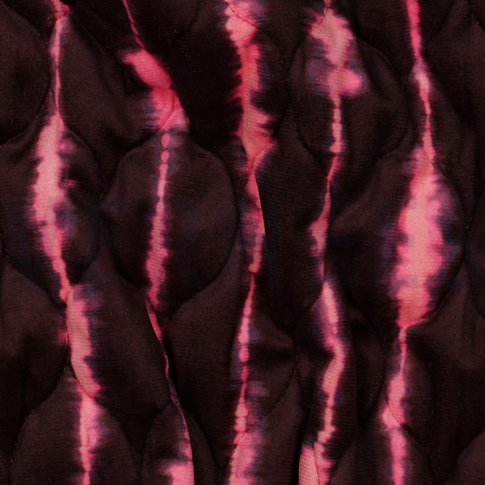 STEPPED VELVET DIGITAL STRIPES CERISE #7