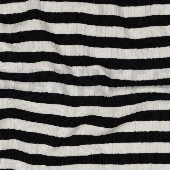 RIB YARN DYED STRIPES BLACK #7