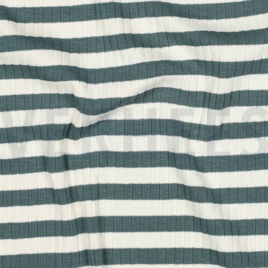 RIB YARN DYED STRIPES PETROL #7
