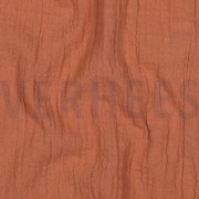 DOUBLE GAZE DE COTON SLUB ROUGE BRIQUE (thumbnail) #2