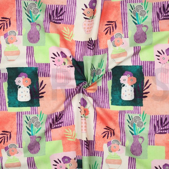 CANVAS DIGITAL TOSSED VASES NERIDA HANSEN PASTEL PINK #7