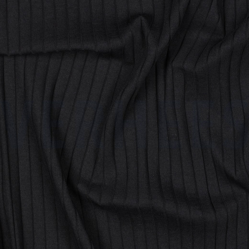 RIB JERSEY GROOT ZWART #7