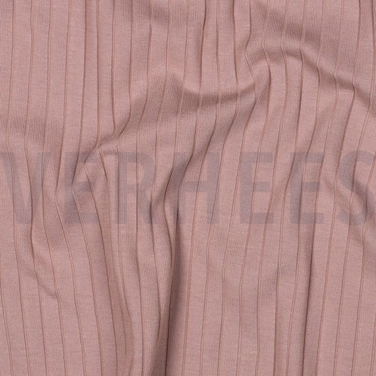 RIB JERSEY GROOT DONKER POEDER #7