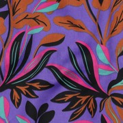 COTTON SATIN LUSH LEAVES NERIDA HANSEN PURPLE (thumbnail) #2