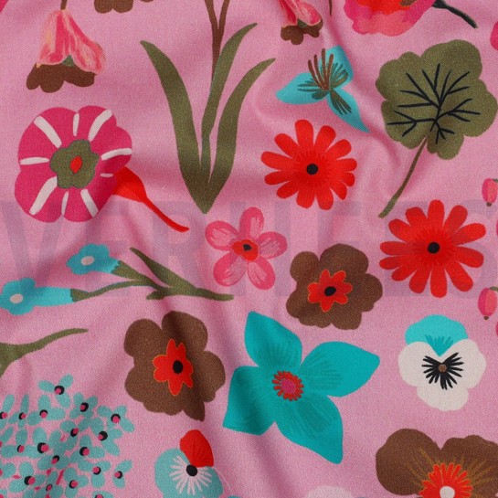 KATOENEN POPLIN DIGITAAL WEIDEBLOEM NERIDA HANSEN LICHTROZE #7