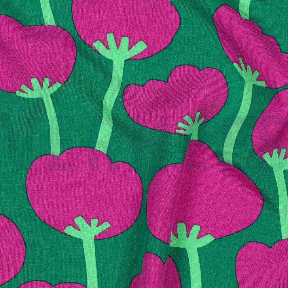 LENZING™ ECOVERO™ COQUELICOTS NERIDA HANSEN VERT FONCÉ #7